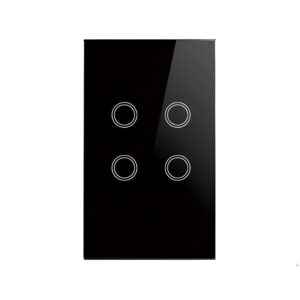 eWeLink WiFi Smart Touch Switch — 4 Gang Black (No Neutral)